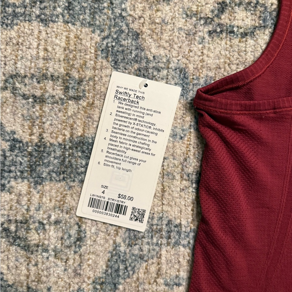 Lululemon Swiftly Tech Racerback‎ Size 4 NWT - Picture 4 of 4